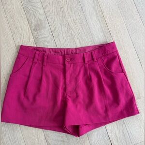 H&M Bright Pink Pleated Shorts